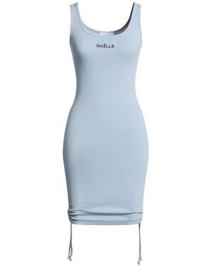 Gaelle Paris Mini Dress Cotton, Elastane - Blue
