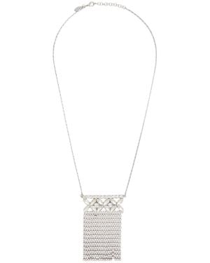 Twinset Necklace Brass, Glass - White