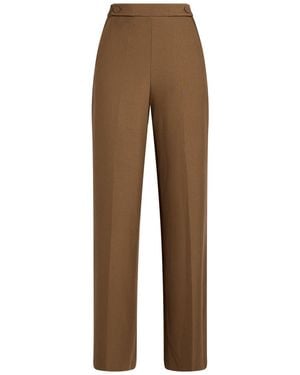 BOSS Pants Viscose, Polyester, Elastane - Brown