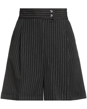 GAUDI Jeans Shorts & Bermuda Shorts Polyester, Viscose, Elastane, Metallic Fibre - Black