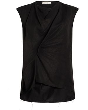 The Row Top Cotton, Silk - Black