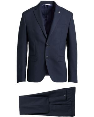 Manuel Ritz Suit Polyester, Viscose, Elastane - Blue