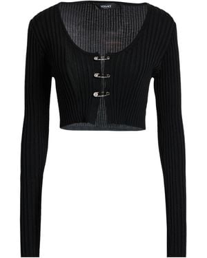 Versace Cardigan Viscose, Virgin Wool - Black