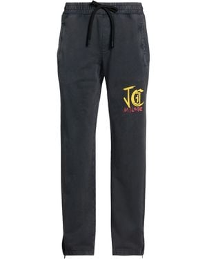 Just Cavalli Charcoal Pants Cotton - Blue