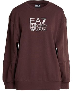 EA7 Chocolate Sweatshirt Cotton, Polyester - Brown