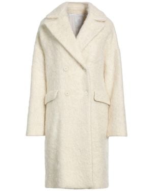 Eleventy Ivory Coat Mohair Wool, Wool, Polyamide, Alpaca Wool - White
