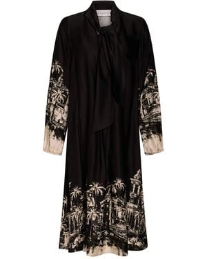 Shirtaporter Midi Dress Viscose - Black