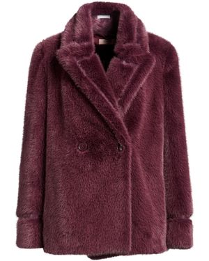 Twinset Borreguito Y Pelo Ecológico - Morado