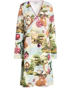 Vivetta Sky Midi Dress Polyester, Elastane - White