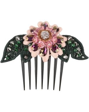 Dolce & Gabbana Hair Accessory Acrylic, Crystal, Cotton, Brass - Multicolor