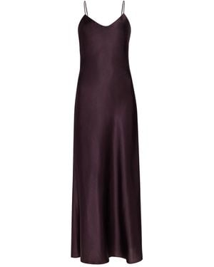 Roberto Collina Maxi Dress Silk, Elastane - Purple