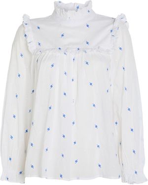 RIXO London Top Cotton - White
