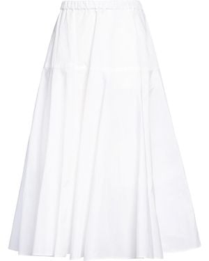 Patou Midi Skirt Polyester, Cotton, Viscose - White
