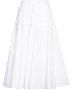 Patou Midi Skirt Polyester, Cotton, Viscose - White