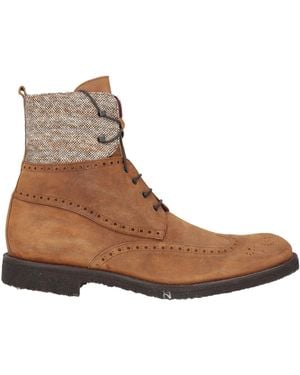 Fratelli Ankle Boots Leather, Textile Fibres - Brown