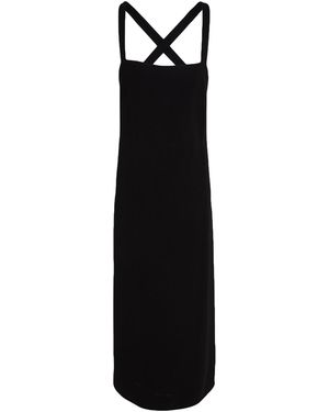 KHAITE Midi Dress Linen, Silk - Black