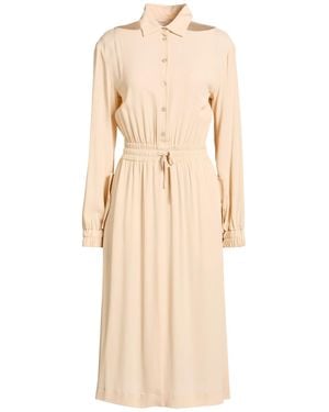 Semicouture Midi Dress Acetate, Silk - Natural