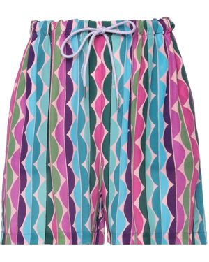 WU'SIDE Shorts & Bermuda Shorts Viscose - Blue