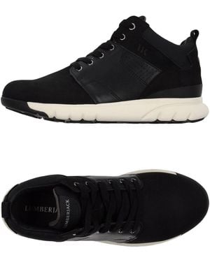 Lumberjack Sneakers Soft Leather, Textile Fibers - Black
