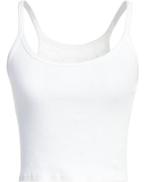 Pink Memories Tank Top Cotton - White