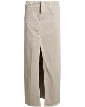 Briglia 1949 Taupe Maxi Skirt Cotton - Gray