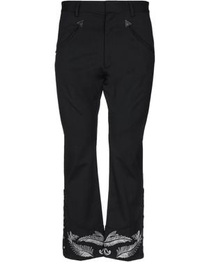 DSquared² Pants Virgin Wool, Elastane, Polyester, Bovine Leather - Black