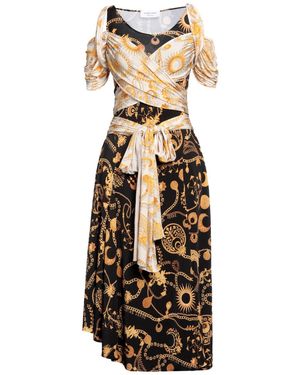 Marine Serre Midi Dress - Natural