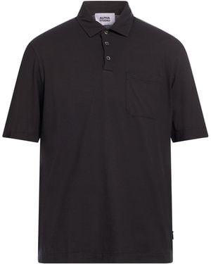 Alpha Studio Midnight Polo Shirt Cotton, Elastane - Black
