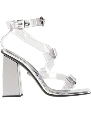 Versace Sandals Vinyl, Calfskin - White