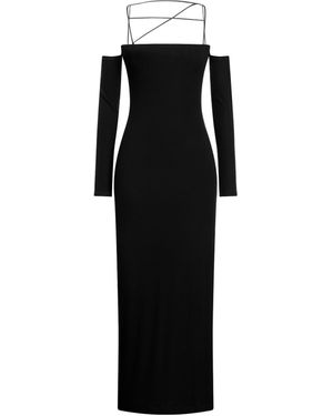 Lama Jouni Midi-Kleid - Schwarz