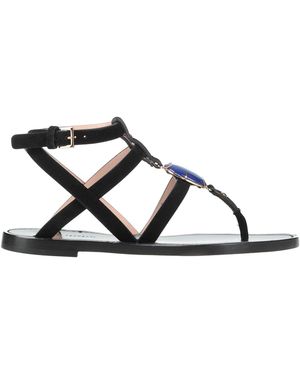 Alberta Ferretti Thong Sandal - Black
