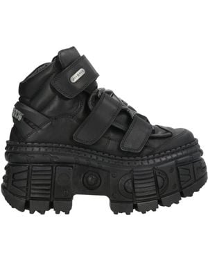 New Rock Ankle Boots - Black