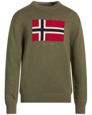 Napapijri D-Mura C Military Sweater Organic Cotton - Green