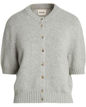 KHAITE Cardigan Cashmere, Elastane - Gray