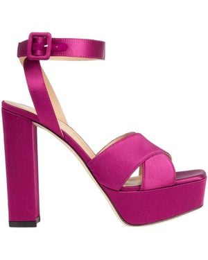 Sergio Rossi Mauve Sandals Textile Fibers - Pink
