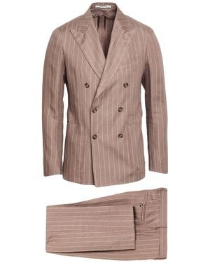 Tagliatore Suit Linen, Polyester - Brown