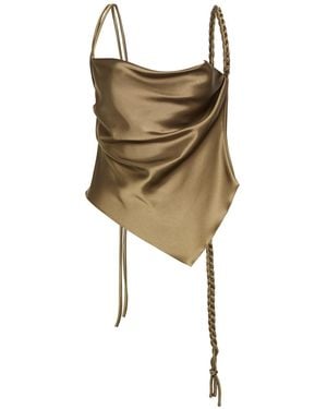 Nanushka Top Triacetate, Polyester - Natural