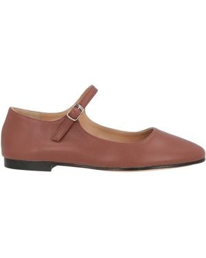 Anniel Tan Ballet Flats Leather - Brown