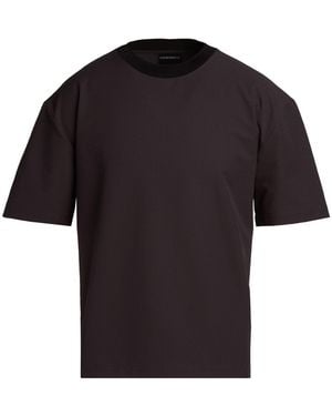 Emporio Armani Charcoal T-Shirt Polyester, Elastomultiester - Black
