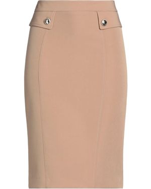 SIMONA CORSELLINI Camel Midi Skirt Polyester, Elastane - Natural