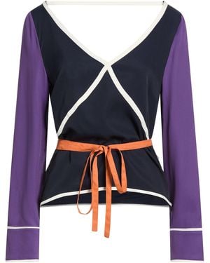 Saks Potts Top Acetate, Silk - Blue