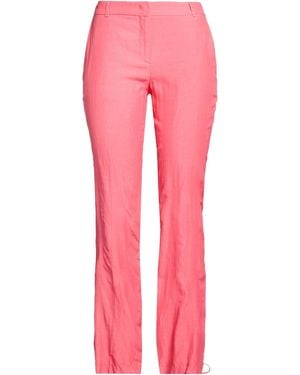 Blugirl Blumarine Coral Trousers Viscose, Linen - Pink