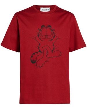 Iceberg X Garfield Brick T-Shirt Cotton - Red
