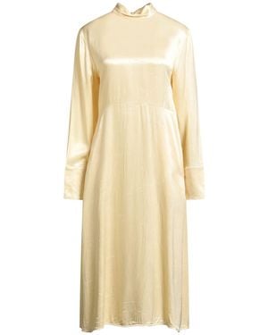 Jil Sander Sand Midi Dress Viscose, Cupro - Natural