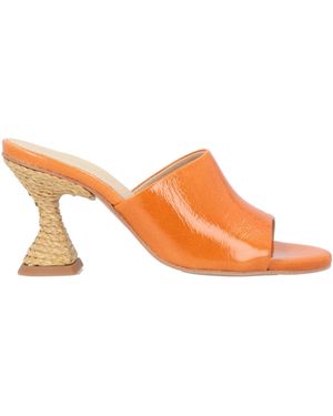 Paloma Barceló Sandals Leather - Orange