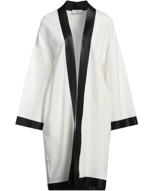Jijil Cream Overcoat & Trench Coat Viscose, Polyester, Elastane - White