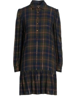 GAUDI Jeans Mini Dress Viscose, Cotton, Metallic Fiber - Black