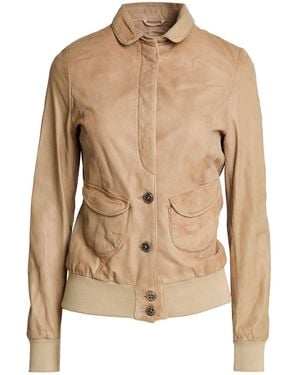 Eleventy Jacket Leather - Natural