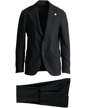 Lardini Suit Polyester, Wool, Elastane - Black