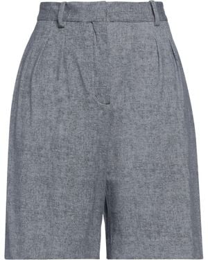 Circolo 1901 High-Waisted Denim Shorts with Stretch - Grey